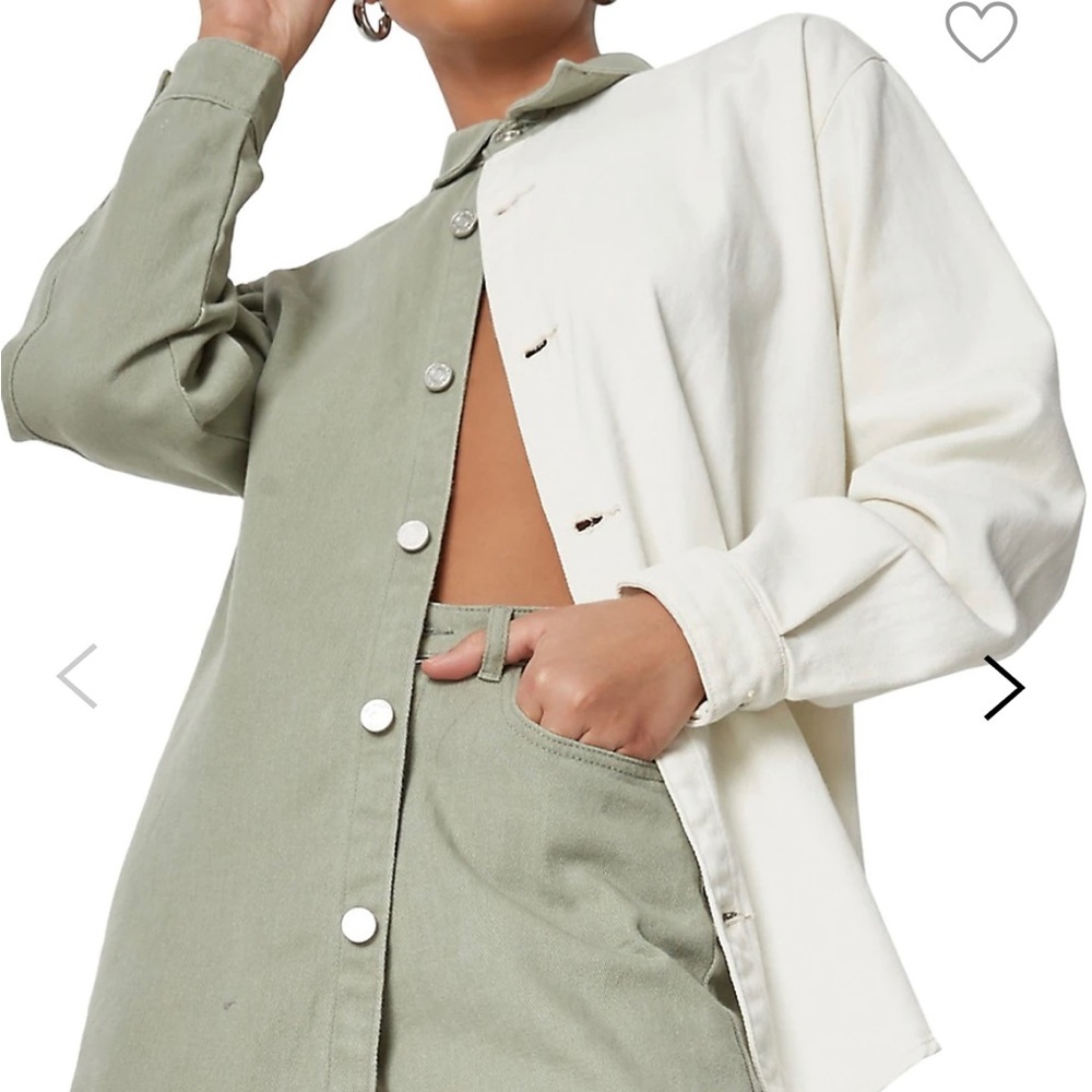 Missguided colour block button down shirt. Brand new